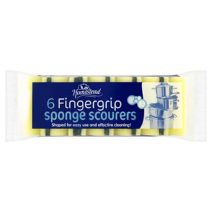 Picture of Homestead Finger TIP Sponge Scourers 6pk x6